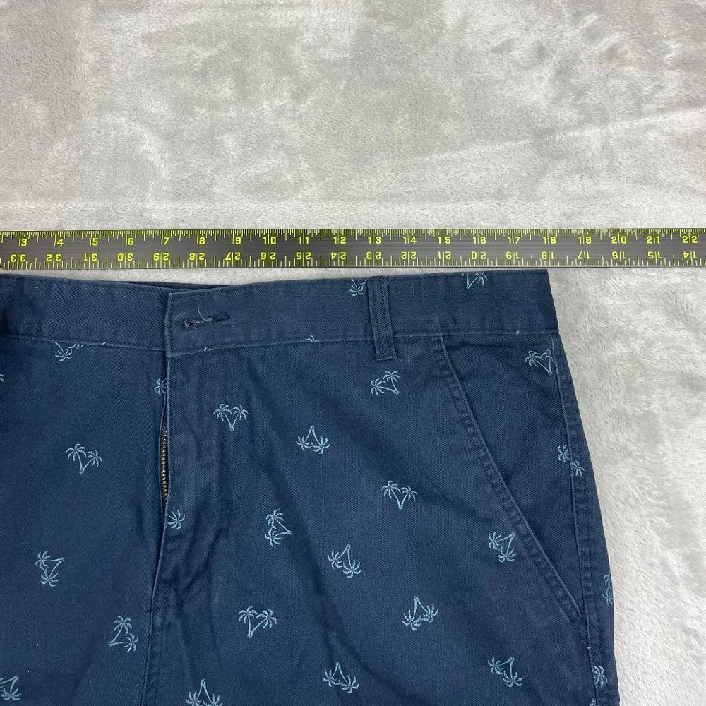 Faded Glory Palm Tree Casual Flat Front Shorts Men's Size 36